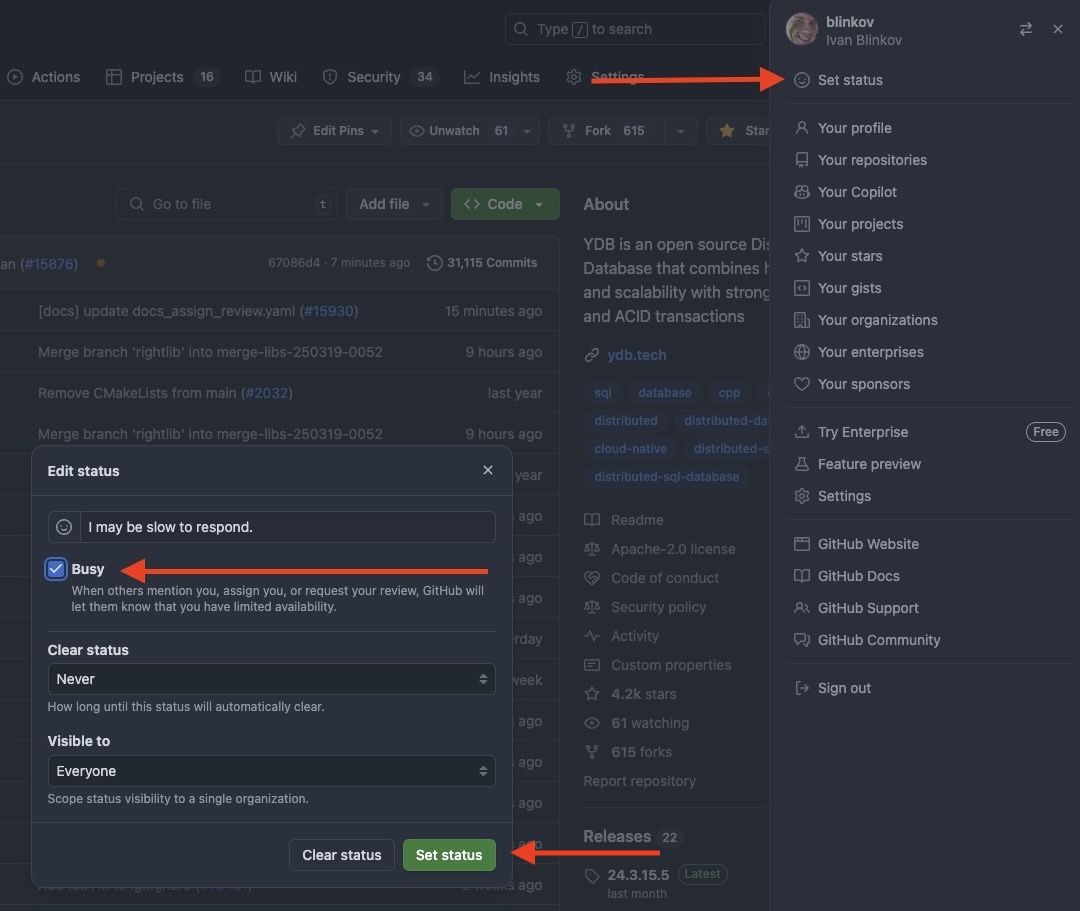 Исключение себя из автоматического назначения основных ревьюеров